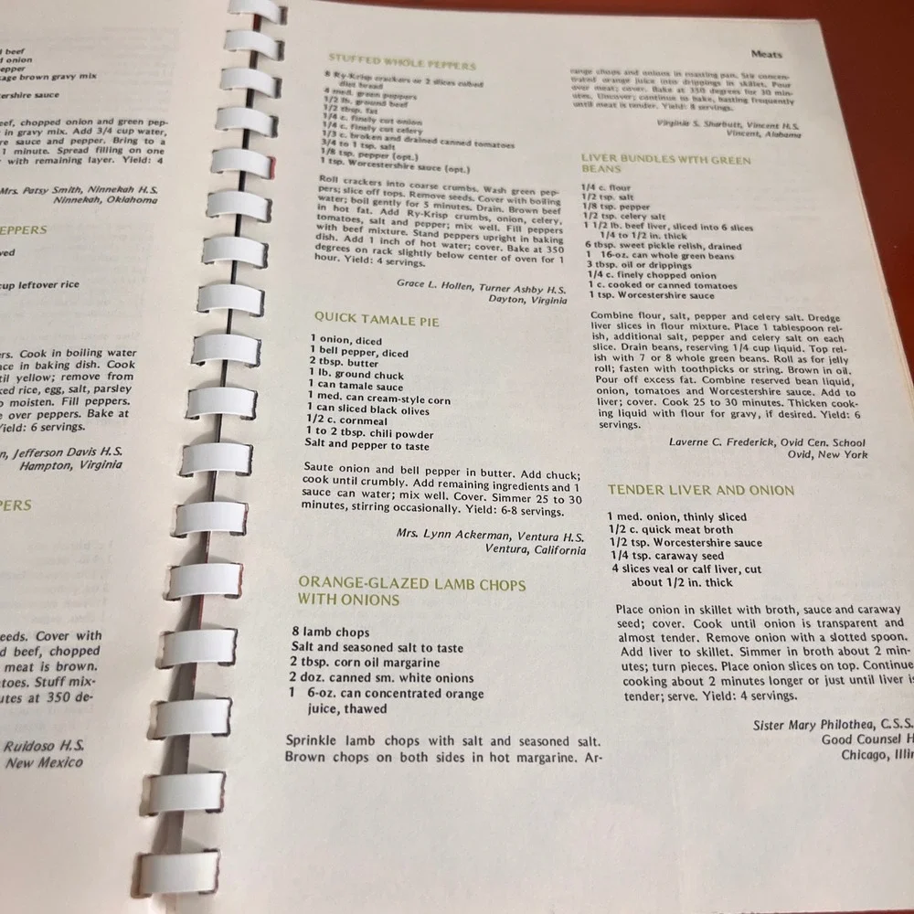 Vtg‎ 1978 Quick & Easy Dishes Cookbook Home Economics Teachers Revised Edition